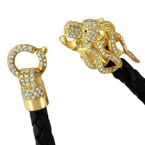 Fashion Gold Color Lion Head Braided Bracelets & Bangles Black Rope Thread  Bracelet Women Men Wrist Chain Charm Jewelry Pulseira - AliExpress